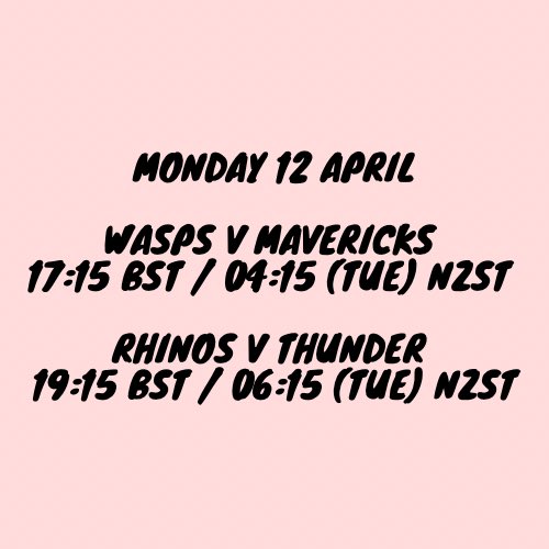 NetballCentral's tweet photo. MONDAY 12 APRIL

#Netball #UK #Superleague https://t.co/257YxS9wdY