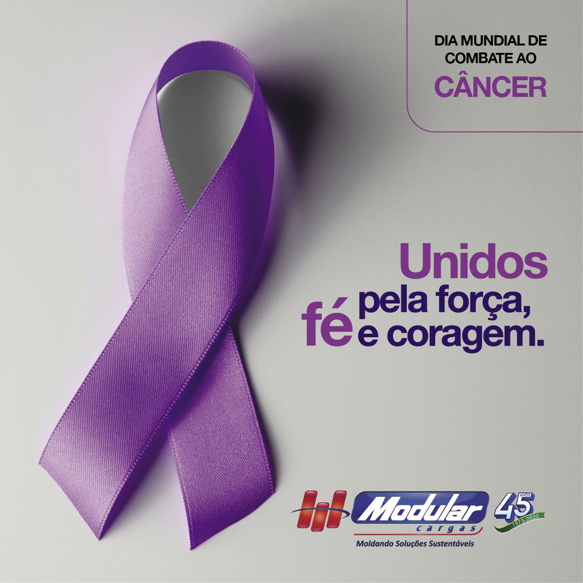 ModularCargas's tweet photo. #DiaNacionalDeCombateAoCancer - Passo a passo, a gente vence esta luta. 💪🏻💜 https://t.co/gfBjddWuMz