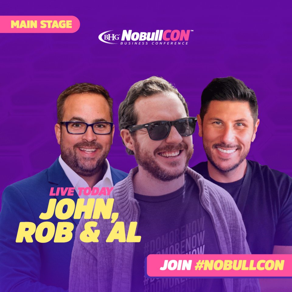 nobullx's tweet photo. Are you ready? Day 2 of #NOBULLCON has just started! 😈 

🔥 Now bringing the fire on the Main Stage: John Timmerman, Al Cutri &amp; Rob Shauger, aka the NoBull founders!

🔥 Up next: "Dreamchasing together" by the power couple Jim and Yazmin Cavale 

Leggo! 🤘 https://t.co/moDdLDHlSI