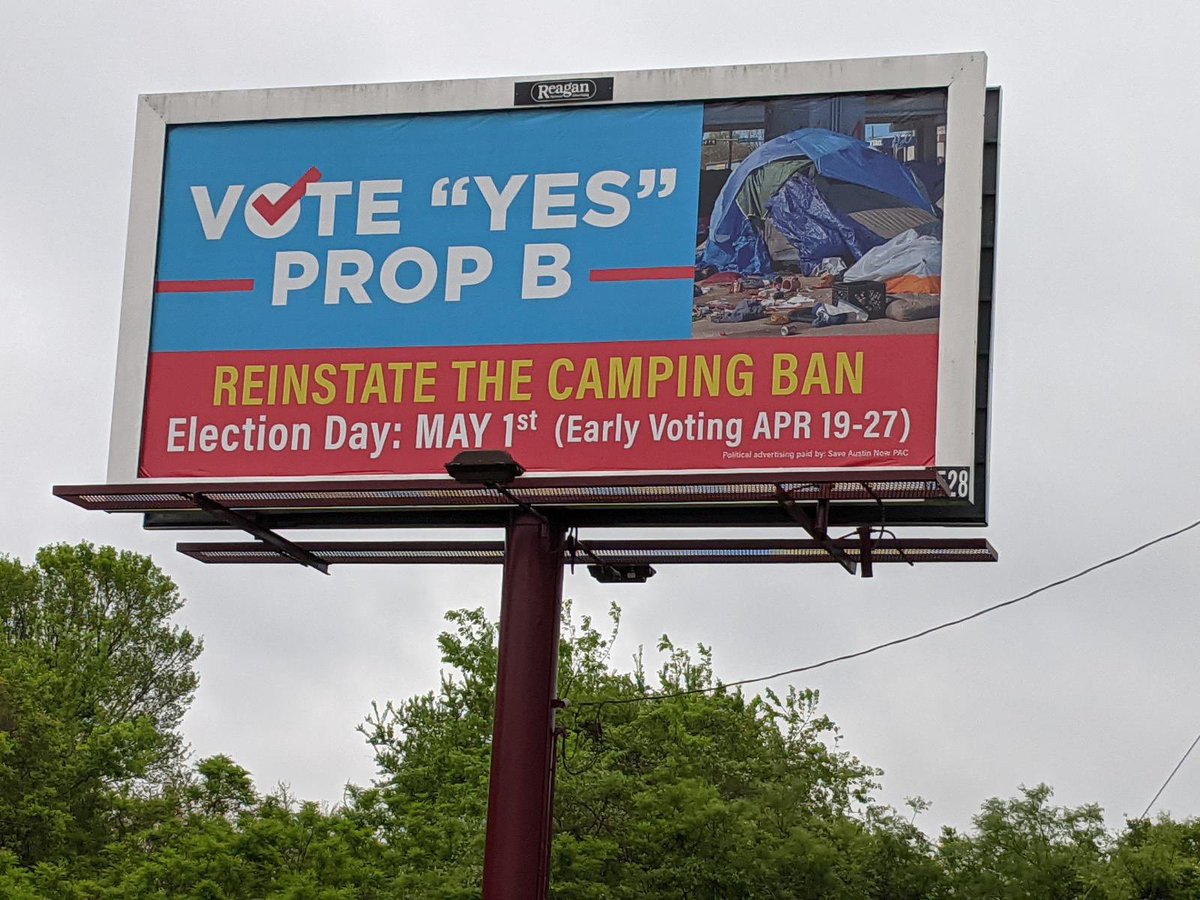 Too many broken promises via @MayorAdler and @GregCasar Vote YES on Prop-B,  Council can’t/won’t solve the crisis.   It’s now up to you!  Help get the homeless in to safe warm housing.   Get them help to fight addiction.   Get them sheltered!  Vote YES!  #MakeAustinSafeAgain