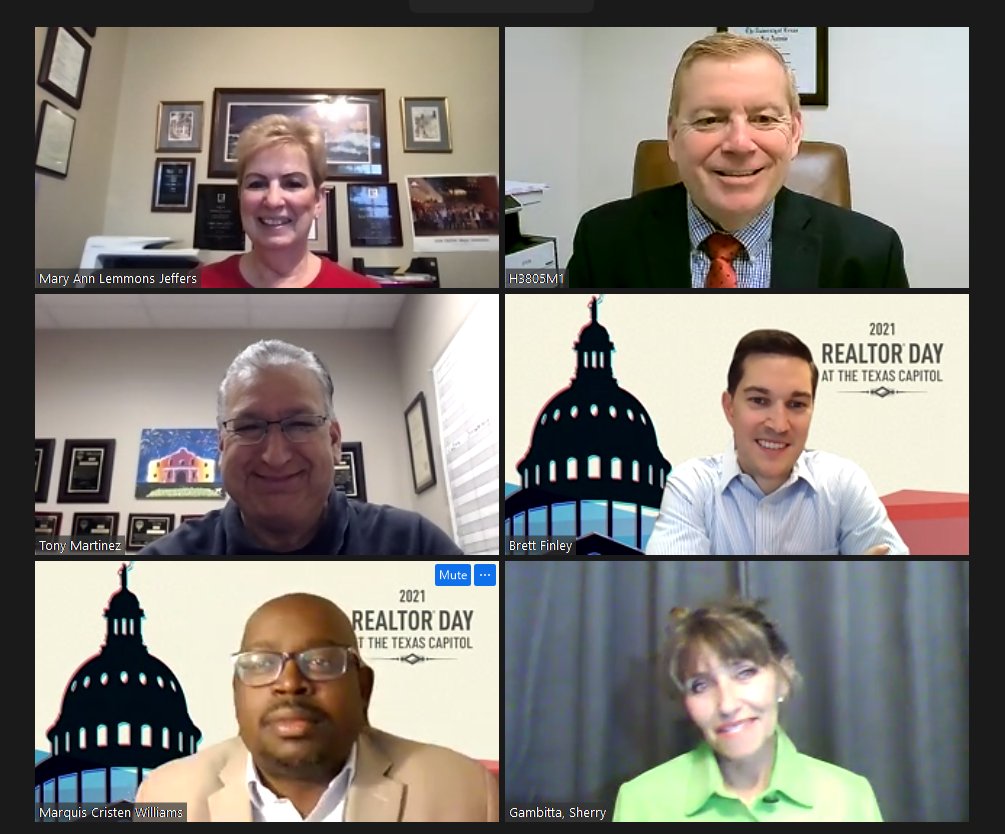 Rep. <a href="/PachecoForTexas/">Leo Pacheco</a>, thank you for a great discussion about real estate issues with REALTOR® constituents this week during virtual #RealtorDay at the Texas Capitol! #txlege