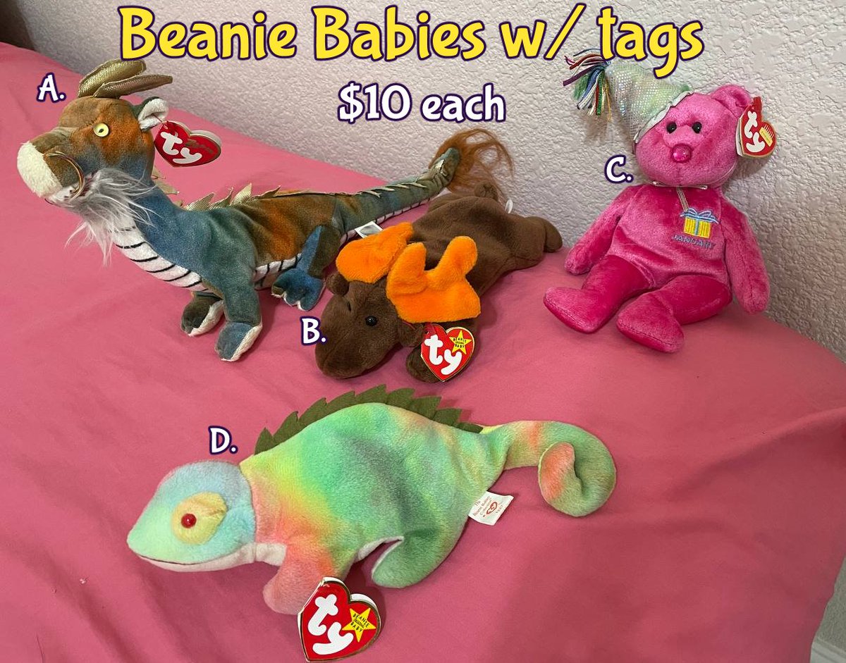 Beanie Babies $10 each
