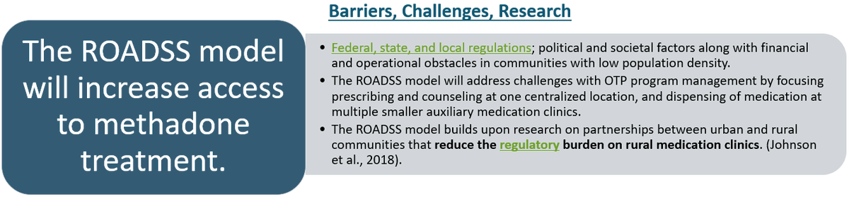 URMC_Recovery's tweet photo. The #ROADSS model has a large centralized clinic to support smaller, tactically located medical units as they focus on dispensing #MOUD to #rural populations. #aatod2021 https://t.co/RXIGNcbRYh https://t.co/XpvaAu9nXE
