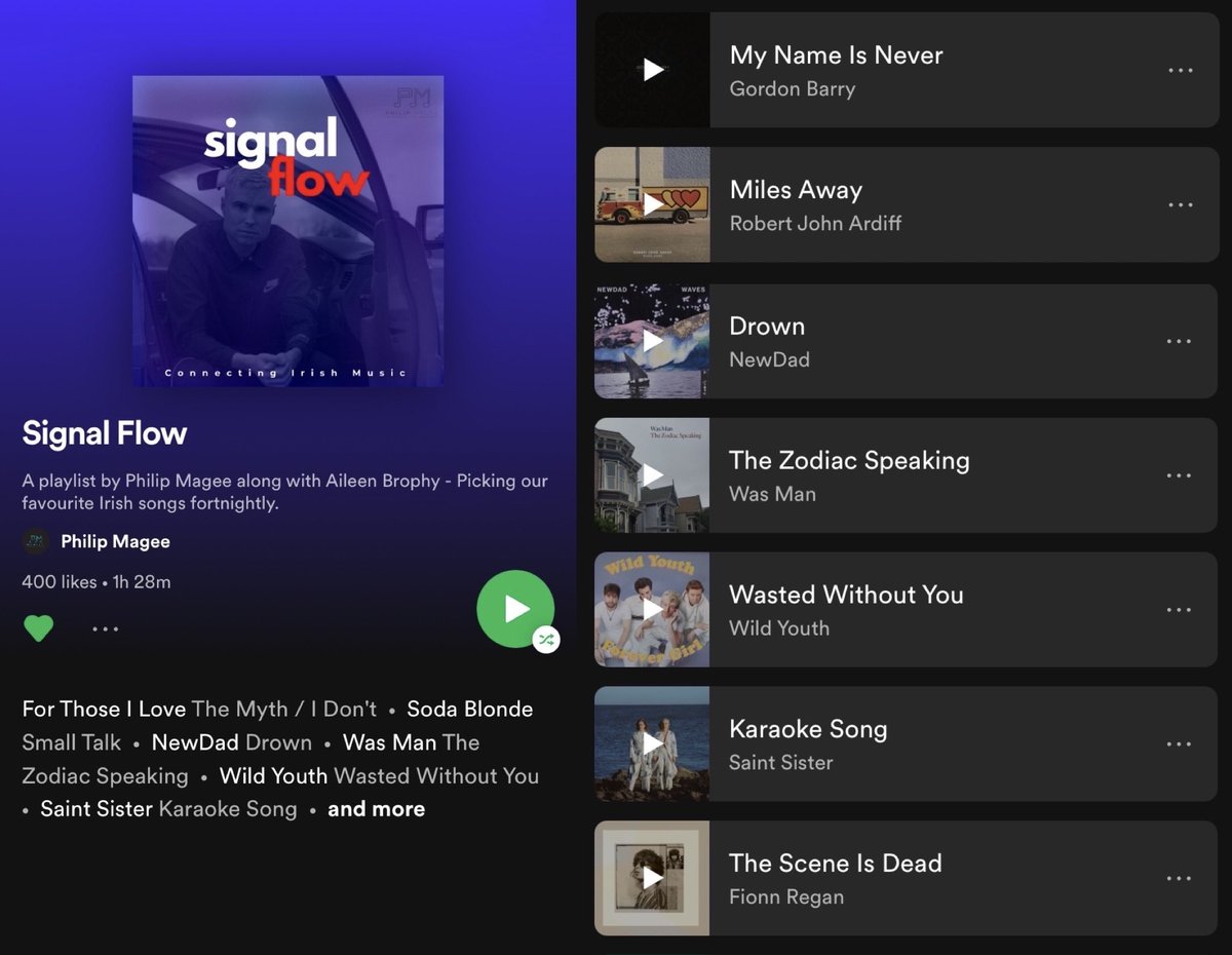 Gordon Barry (@gordonbarry_) on Twitter photo Nice to be included on The Signal Flow Playlist also...Thanks to <a href="/aileenbrophy/">Aileen Brophy</a> & <a href="/philipmagee/">Philip Magee</a> 🙏 Nice to be included on The Signal Flow Playlist also...Thanks to <a href="/aileenbrophy/">Aileen Brophy</a> & <a href="/philipmagee/">Philip Magee</a> 🙏