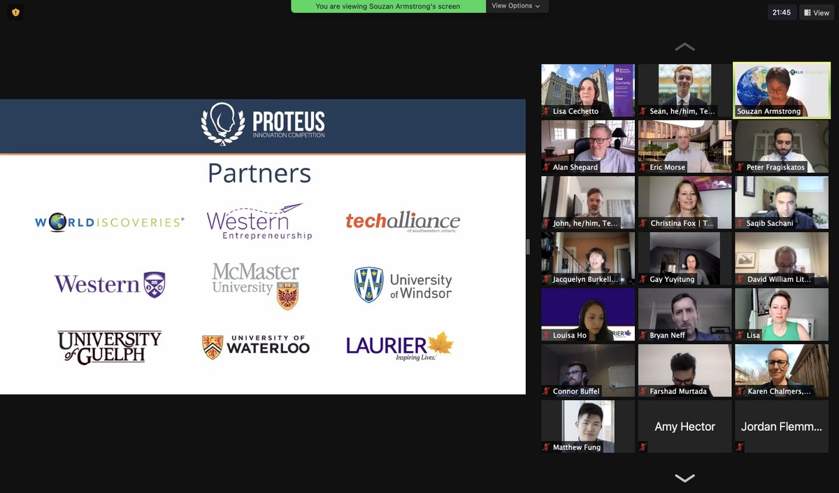 TechAlliance's tweet photo. We're excited to join @WORLDiscoveries for the #Proteus Innovation Competition this afternoon! 🥳

Representing the best in entrepreneurial builders from six post-secondary institutions across the province, we're excited to see the finalists' presentations. https://t.co/CEST5HRmbS