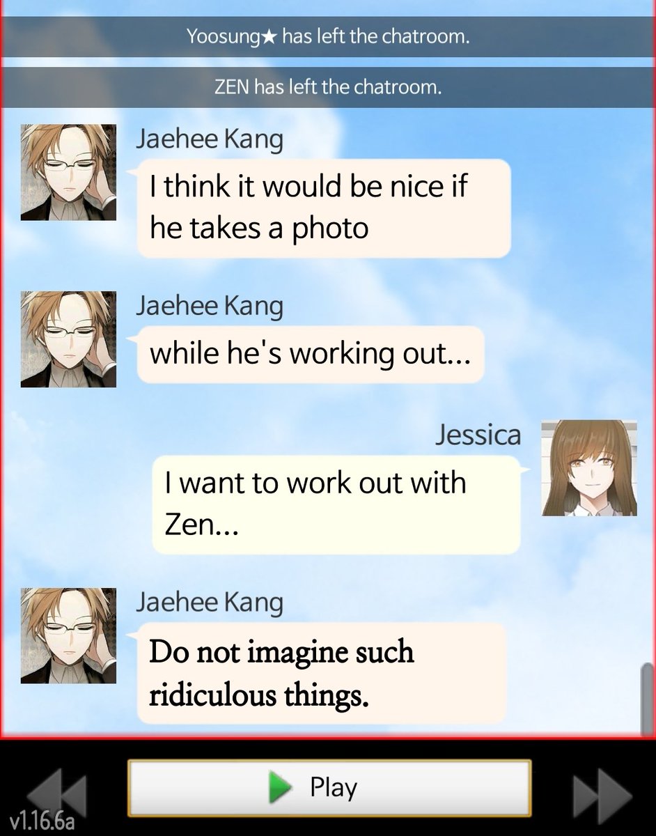 Jaehee: yes I will openly oogle one of the RFA members in the chatMC: it would be nice to hang out with him ...Jaehee: you silly little bitch