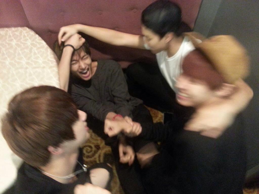 When Taehyung drew dog leashes on members & when they found out they beat him up!
