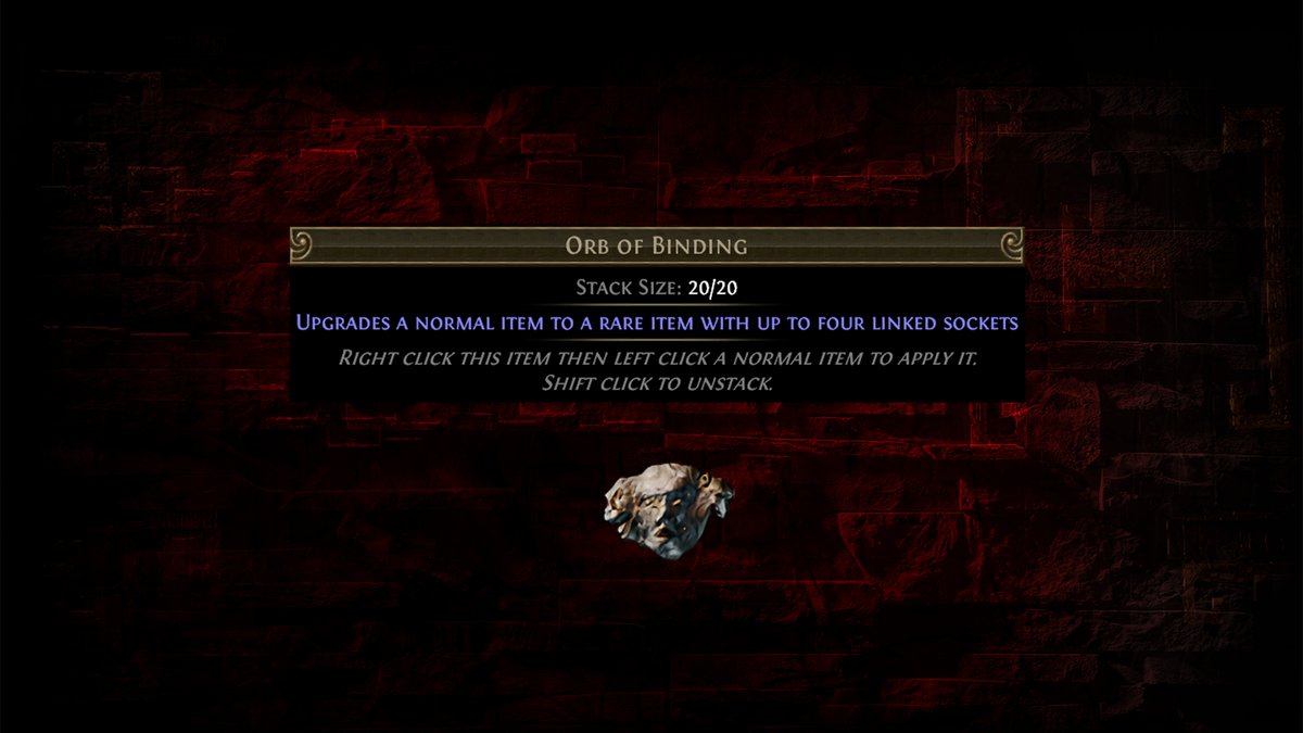 We've done a comprehensive sweep of every reward system in the game and changed or added to almost all of them in some way. To start with, we've added two currency items to Path of Exile's core drop pool - The Veiled Chaos Orb and Orb of Binding.