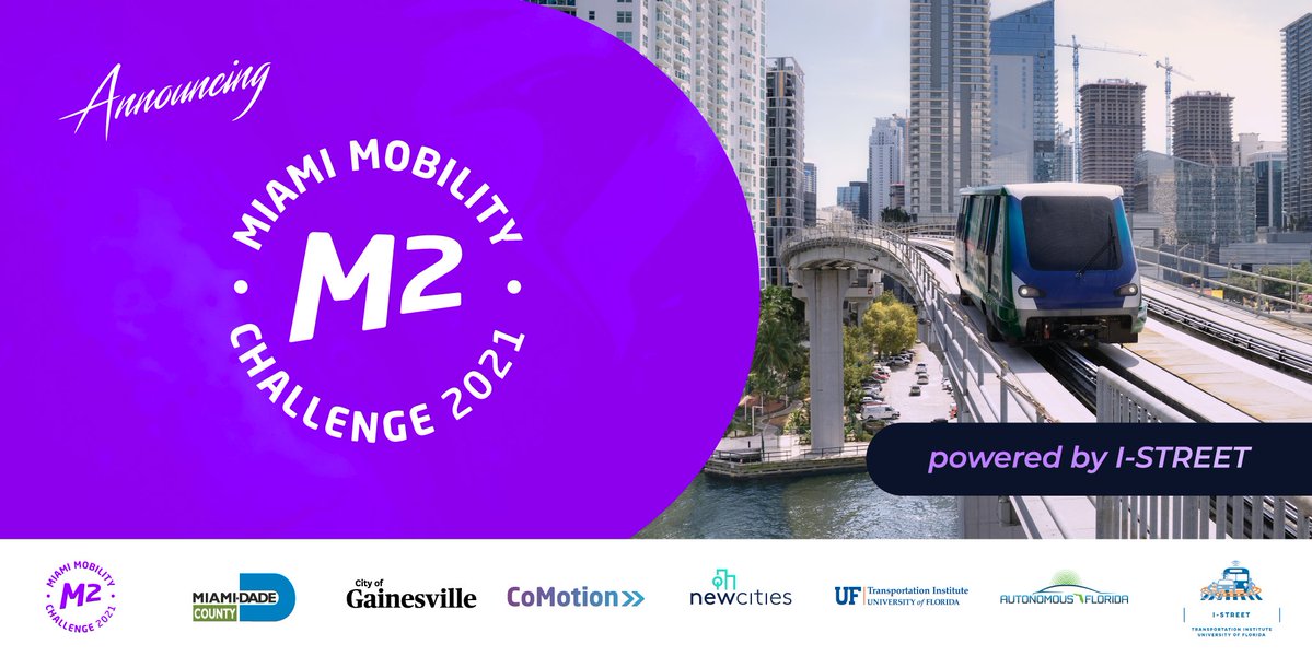 _UFTI's tweet photo. Apply Now for the CoMotion Miami Mobility Challenge Powered by #UFTI's I-STREET, an event that focuses on improving #mobility on the current infrastructure using emerging technologies and associated data. Apply at https://t.co/rI1nRk3jdG
#CoMotionMIAMILIVE @UFWertheim https://t.co/oTHsHF6VTX