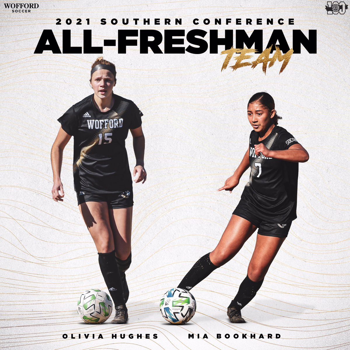 WoffordWSoc's tweet photo. 4️⃣ players received All- Southern Conference honors today! 

Rachel Rasins and Katie Gilligan made the All-Southern Conference 2nd Team 

Olivia Hughes and Mia Bookhard made the All-Freshman Team https://t.co/iTeDRPpwVT