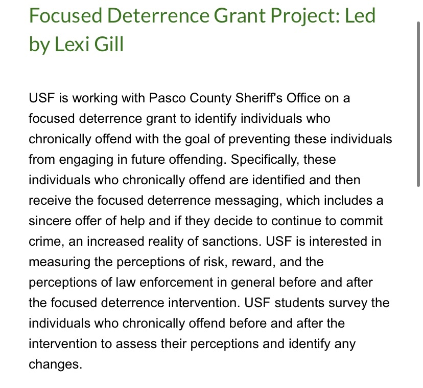 SpruceLabUSF's tweet photo. And @LexiMGill is leading this project with @PascoSheriff https://t.co/L0QP49d5Z2