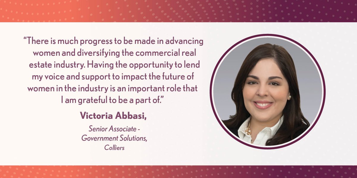 crewwashdc's tweet photo. Get to know Board member Victoria Abbasi of @ColliersDC, a gold-level sponsor of #CREWDC. Her determination to drive meaningful change in #CRE and foster development opportunities for other members are just a few of the reasons we are proud to be part of her CREW. https://t.co/jOAAQuvvAl