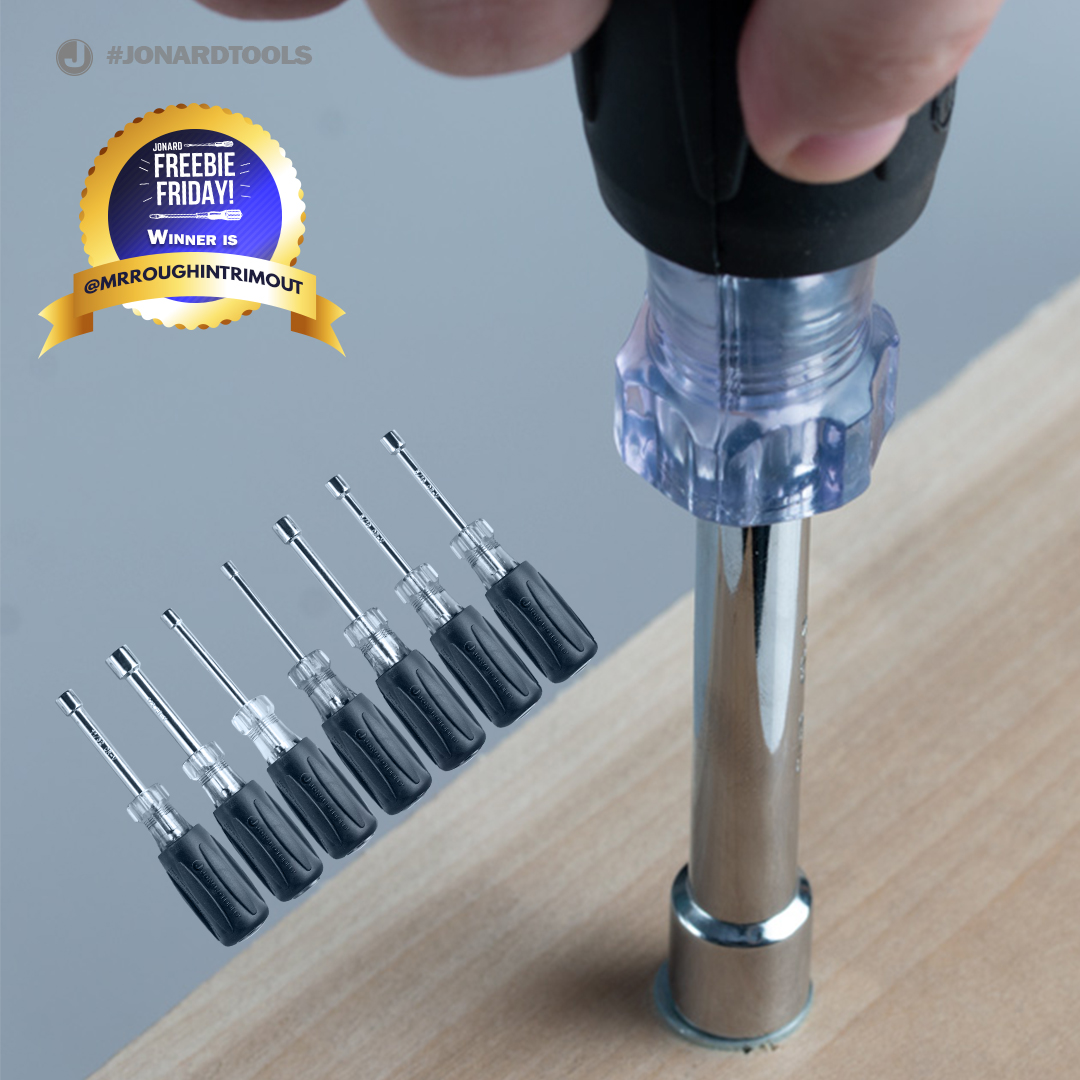 JonardTools's tweet photo. Congratulations @ mrroughintrimout (from Instagram) on winning our #musthave lifetime warranty ND-631 7 Piece Nut Driver Set!
New #FreebieFriday giveaway coming tomorrow!
#JonardTools #Jonard #MadeForLife #FF #Giveaway #Contest #Winner #ToolAddict #NutDriver #ToolsForever https://t.co/m3TsG2CSPd
