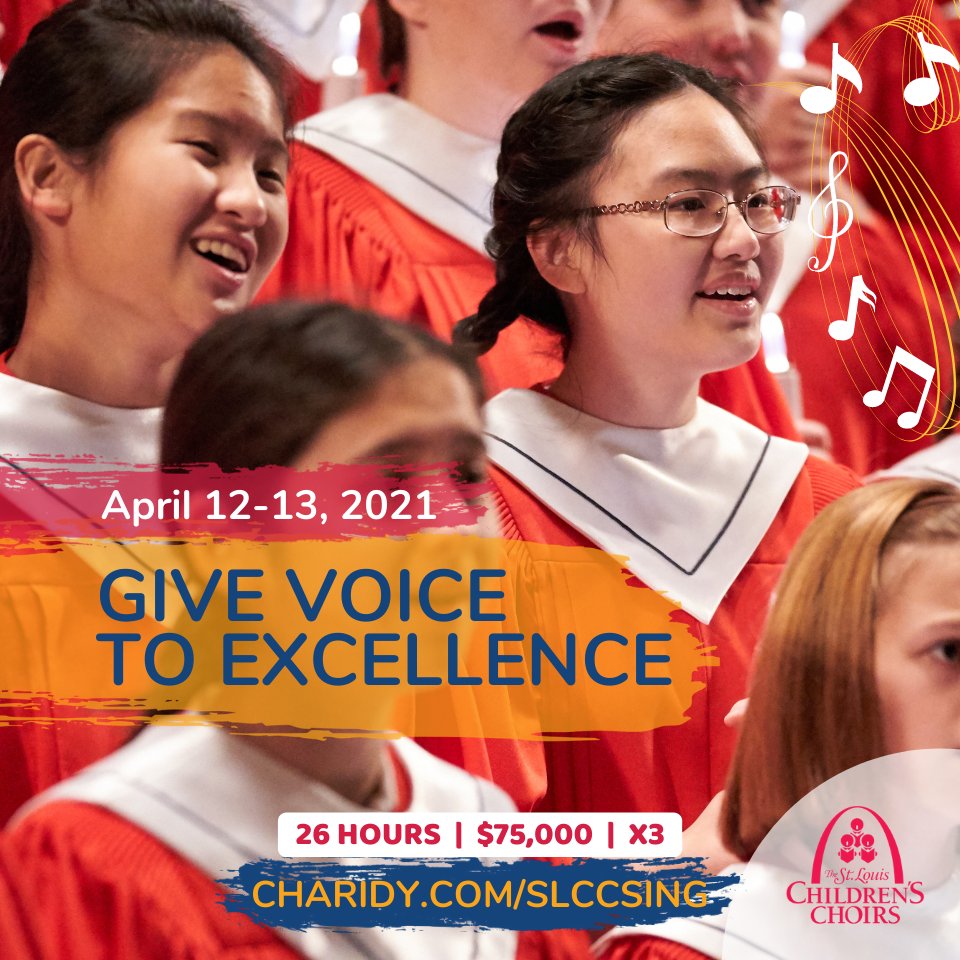 Our 26 hour all-or-nothing crowdfunding campaign kicks off on Monday, April 12th at 5pm! Visit charidy.com/slccsing to help us raise $75,000 for scholarships and tuition assistance!

#givevoicetoexcellence