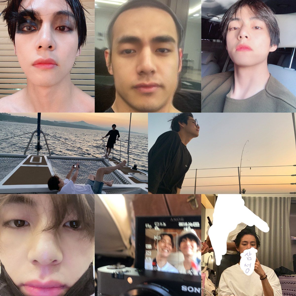 Taehyung posting these on weverse but deleting after