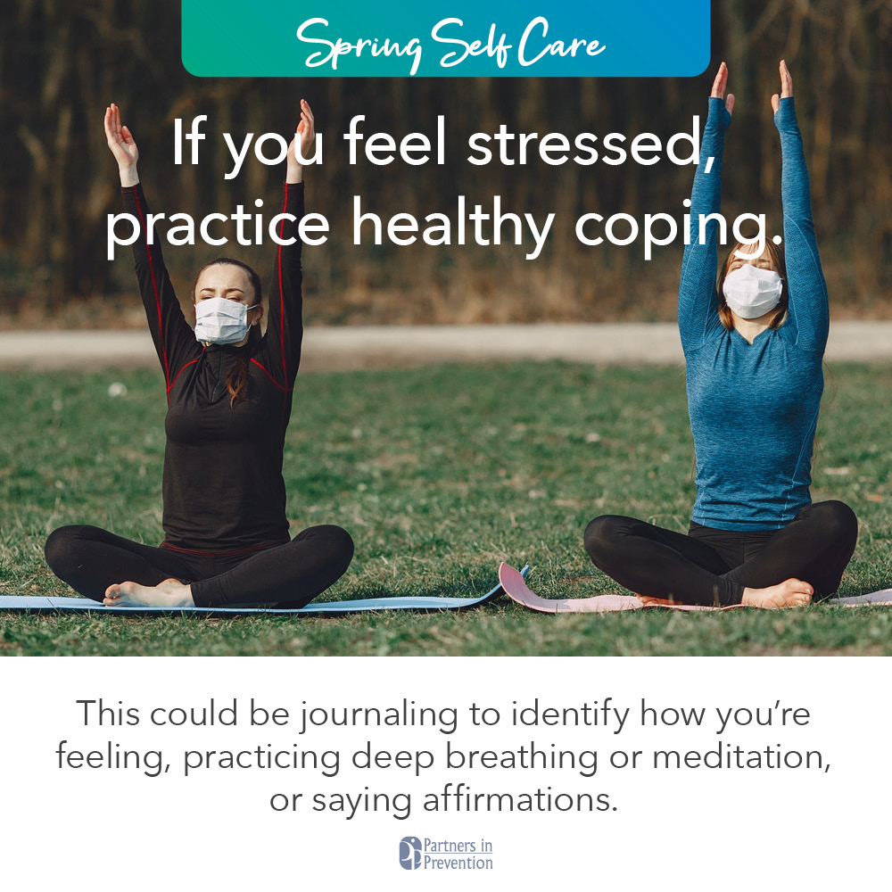 MissouriPIP's tweet image. Feeling stressed?
Find a way to practice healthy coping skills - whether it's yoga, a chat with a good friend, taking a moment to enjoy a cup of coffee or tea, or journaling - you do you and remember to breathe!

#SpringSelfCare #SelfCare #MentalHealth #MentalHealthMatters