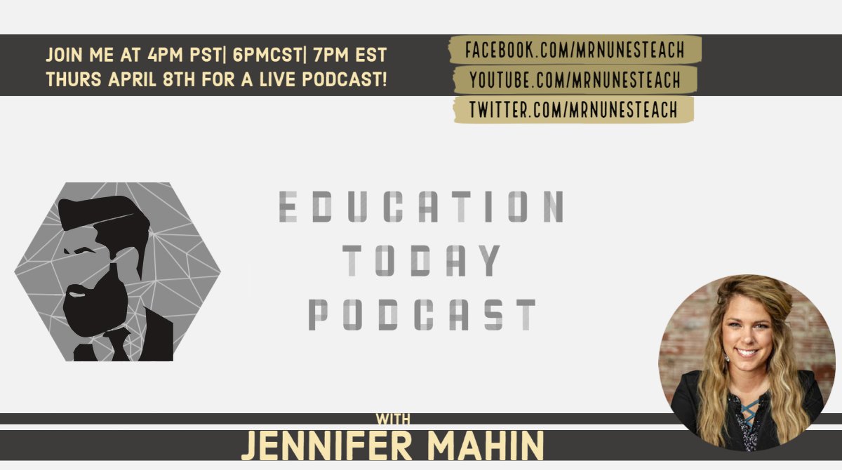 MrNunesteach's tweet photo. Join me for a conversion about #STEM & #tech!
Join us Live on Twitter, on @Facebook, and
@YouTube at 4pm PST | 6pm CST | 7pm EST
YT link: https://t.co/pdEHIuaMY4
#education #masterychat #PrimarySTEMChat #NYCSchoolsTechChat #gamesfored #education #edutwitter #edchat #edtech https://t.co/dE2H9lifCd