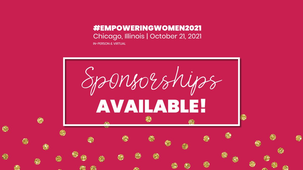 #Sponsors are a vital part of the success of the #EmpoweringWomen2021 Conference. #Support from sponsors allows us to make sure that the event is an impactful event both in person and virtually, without making it cost-prohibitive for participants. bit.ly/3d03AXG