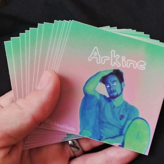 ArkineMusic's tweet photo. Just had some stickers made! Who wants one? 👀 https://t.co/9KgxJJrZKy