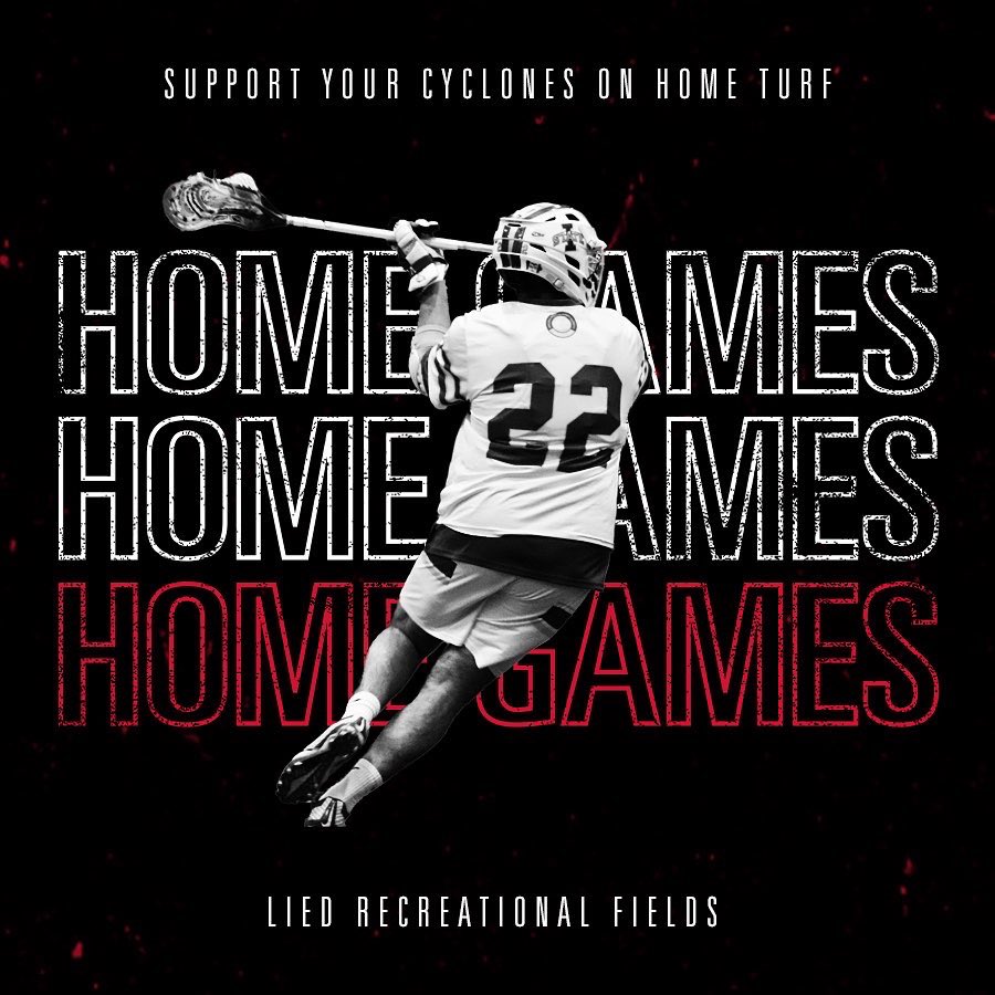 IowaStateLax's tweet photo. The Clones are back with some HOME GAMES! ISU looks to take on Missouri State, tomorrow (4/9), at 5:30pm and Illinois on Saturday (4/10) at 12:30pm! Both games will be held at Lied Rec Fields so be sure to come out and support your Cyclones!

#rollclones https://t.co/tEO5I57N4Z