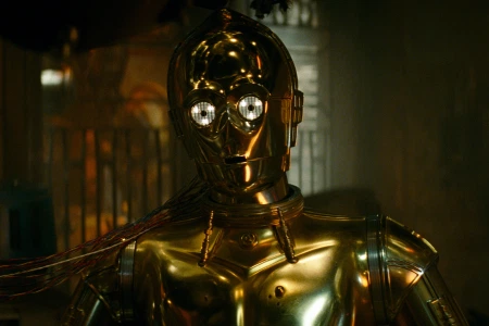 Of course, Threepio wastes as much time translating the books as he does waxing poetic on ancient grammar and conjugation rules.That's our boy.