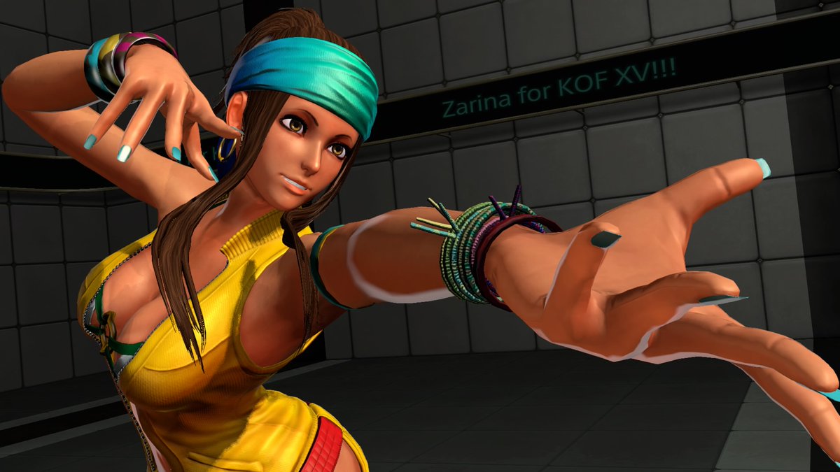 I can't wait to see how her windy flower shaped moves will look in XV if she makes it! Please SNK  @snk_oda consider Zarina to be in KOF XV 