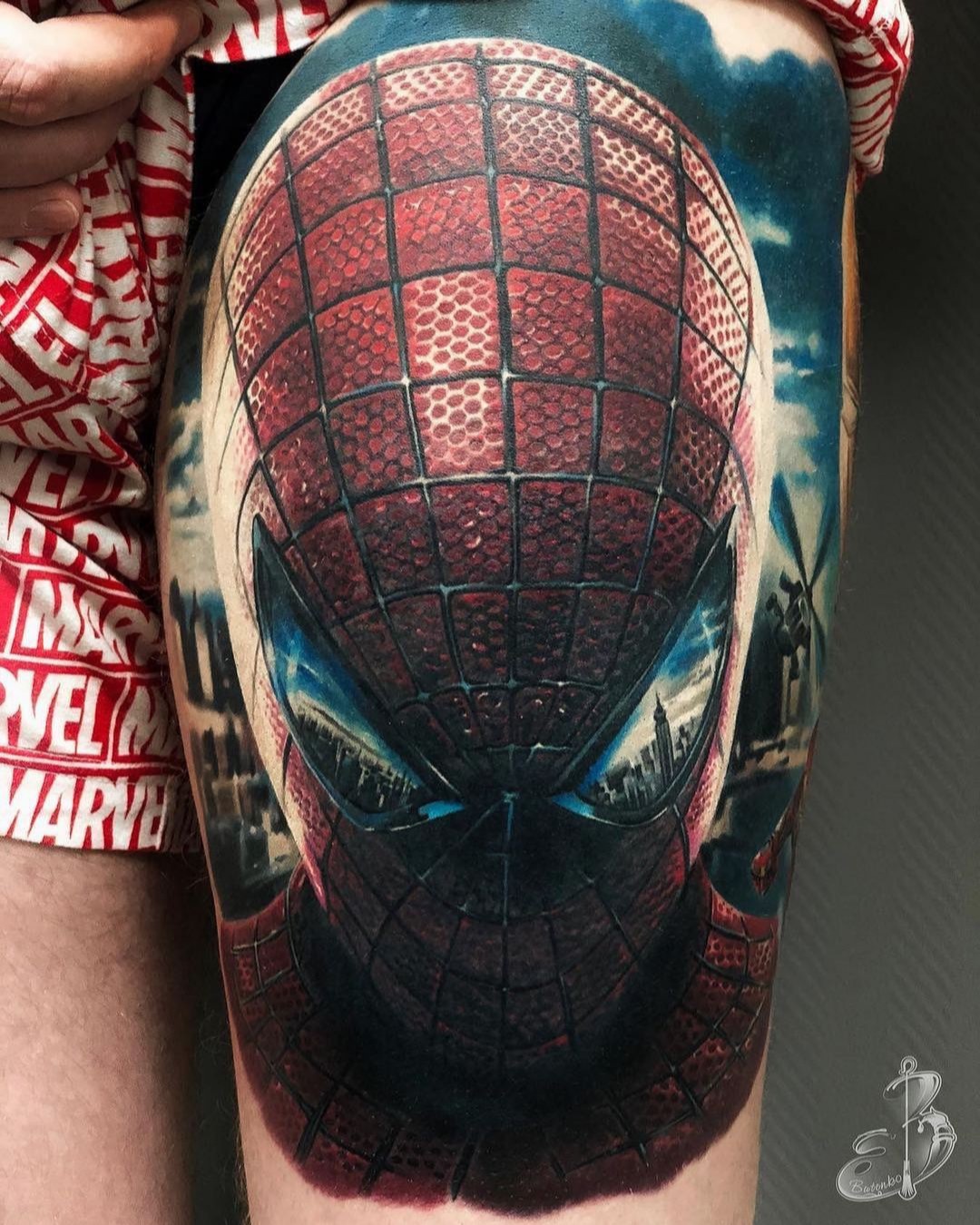 Spider-Man tear away tattoo by Joshua Nordstrom shoulder men's tattoos  Michigan Wisconsin | Ripped skin tattoo, Spiderman chest tattoo, Weird  tattoos