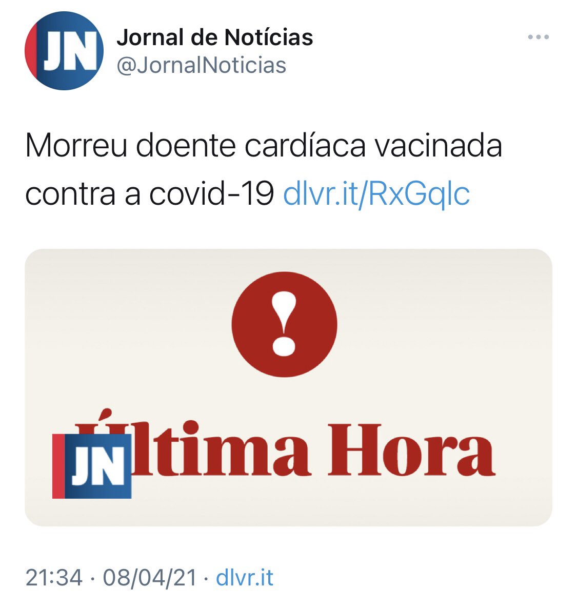 ÚLTIMA HORA: Pessoas vacinadas também morrem.