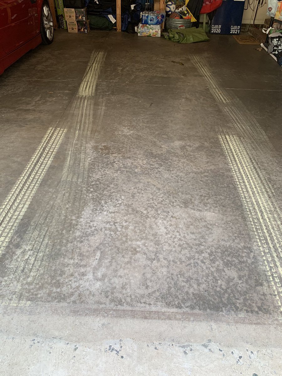 Welcome Spring to NC! (No these are not tire tracks of snow, but pollen)