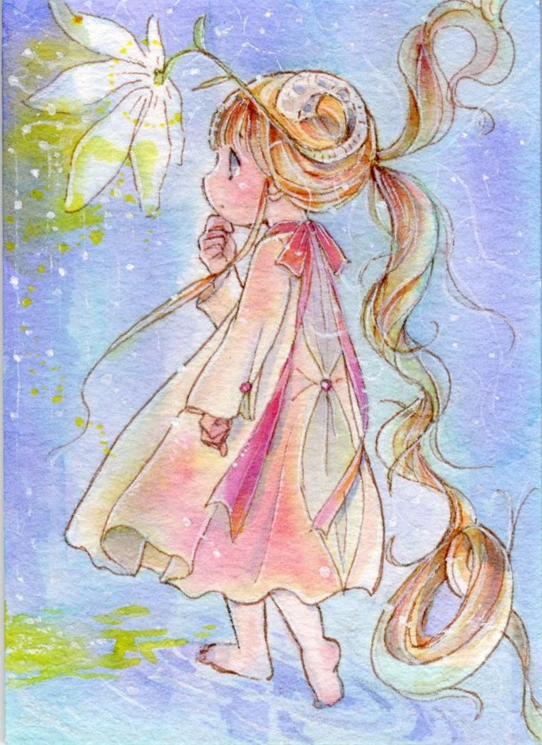 おはようございます 金曜日ですね ちょっと肌寒いでしょうか ツノの チコリ 通販予定中です のイラスト