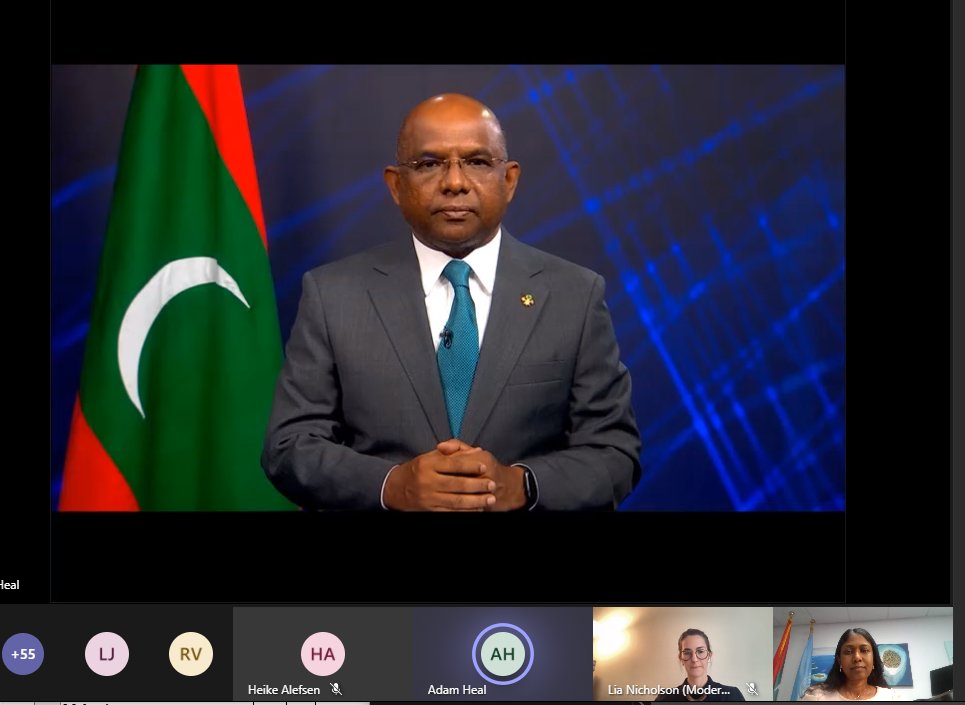 MVPMNY's tweet photo. "The security of our nations and citizens, depends on how the international community as a whole address the issues of climate change." Minister @abdulla_shahid at Climate Change and Security Event @OHRLLS @UNDPPA @fekita_u
#ClimateAction
#SIDS
#PartnerSIDS @PSIDSnyc https://t.co/z2TrJVVafj