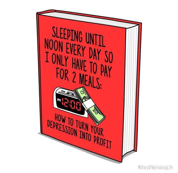 #DescribeYourDayWithABookTitle
How to turn your depression into profit