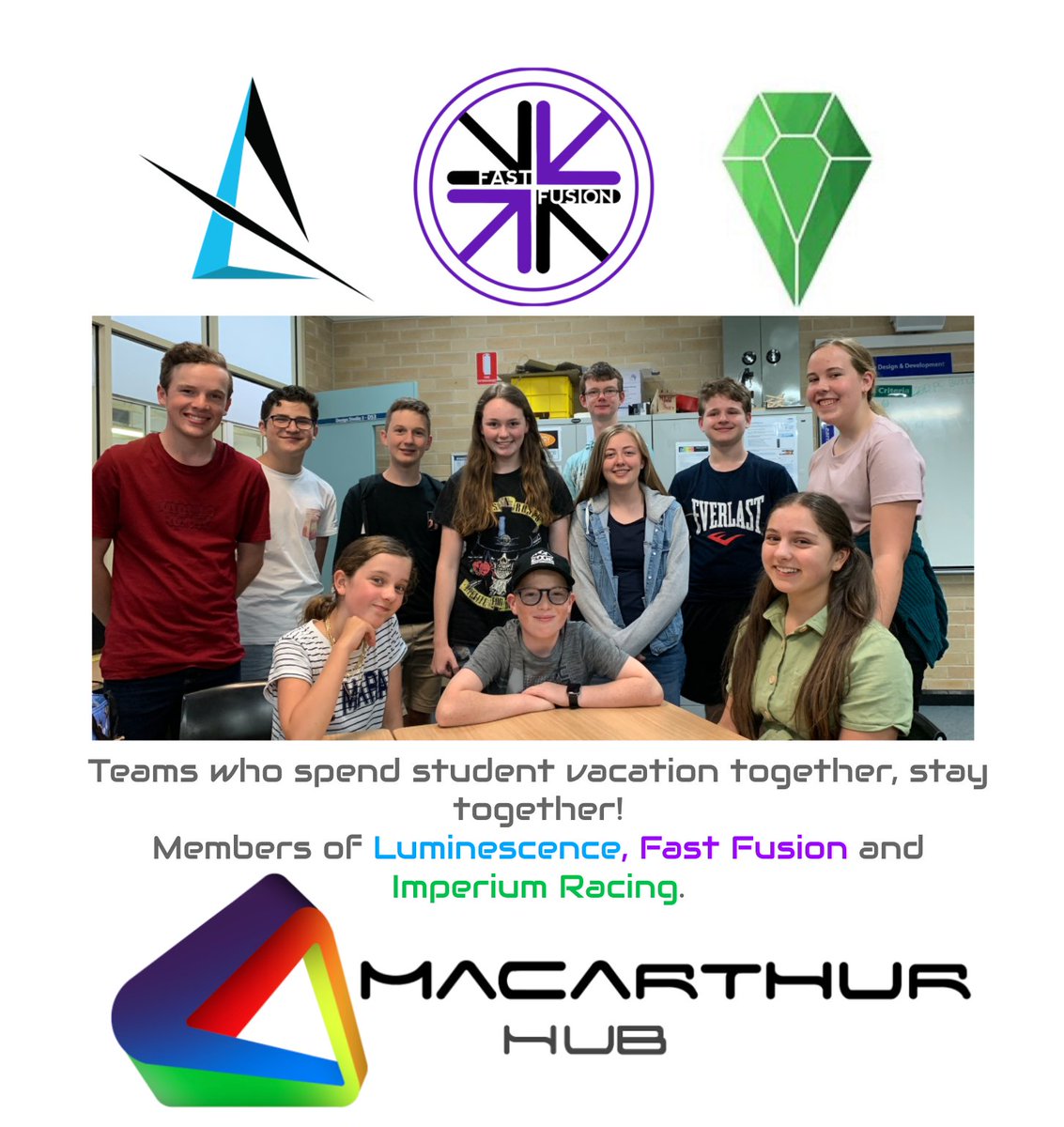 Hanging out with the best group of F1 in Schools teams!  #Luminescence #FastFusion #Imperium #F1inSchools #NationalFinals <a href="/mccnarellan/">Magdalene Catholic College</a> <a href="/CathEd_DoW/">Catholic Education Diocese of Wollongong</a>
