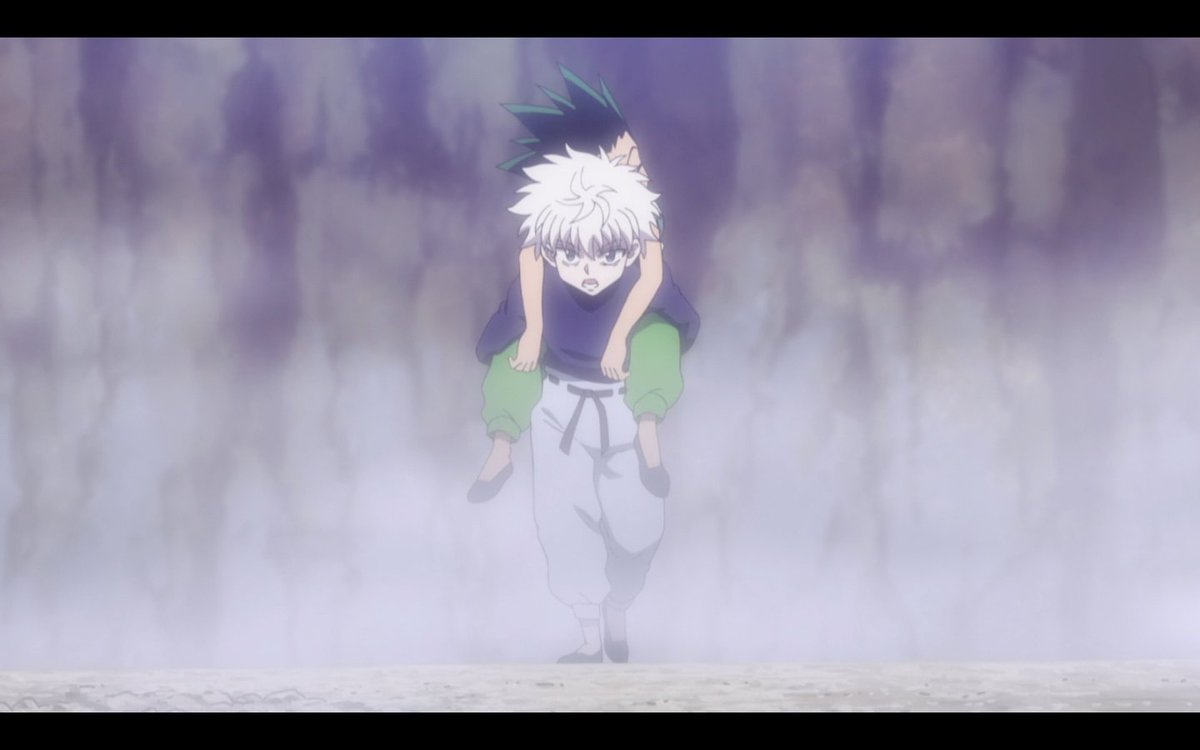 killua always puts everything on himself. i cant wait for the point in this series where he gets to be selfish for once. i love that he cares so deeply for gon, but i wish hed find a way to care for himself, too, like gon does.