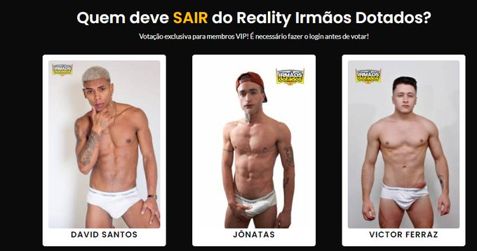 fodalhada's tweet photo. 📊 Parcial @RealityIrmaosD 
👊 David x Jonatas x Victor

Até o momento, os participantes Victor (@VictorFerraaaz) e David (@mrdavidsantos) estão sendo eliminados deste Armário pela preferência do público.

🖱 VOTE: https://t.co/gn6a47i8GQ https://t.co/pVpxUapkda