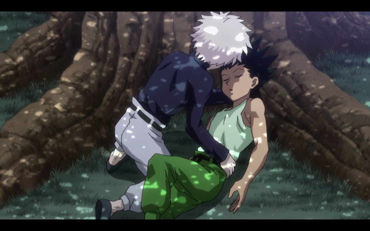 killua always puts everything on himself. i cant wait for the point in this series where he gets to be selfish for once. i love that he cares so deeply for gon, but i wish hed find a way to care for himself, too, like gon does.
