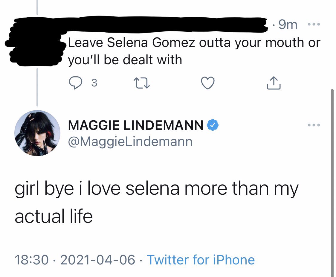 Maggie saying she loves Selena 