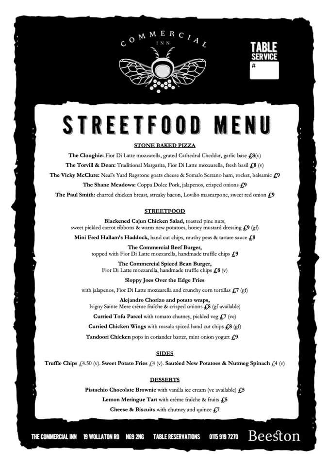 Here’s our #streetfood #menu available Monday 12th April to Sunday 16th May

#beeston #nottingham #publife #greatfood #foodporn #yummy #lockdown2021