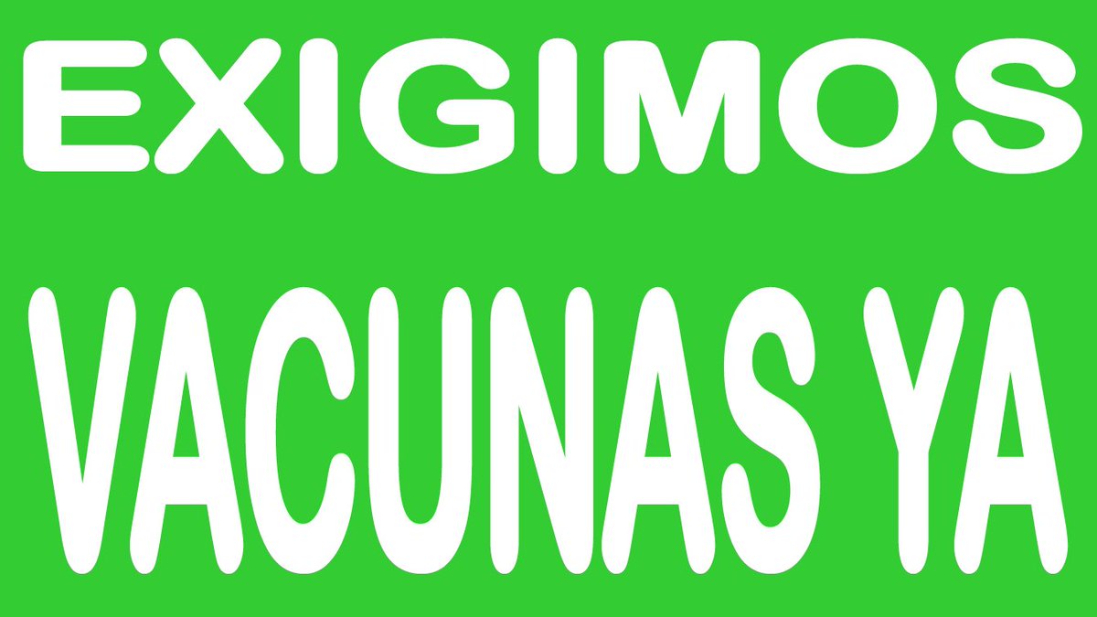 No permitamos que normalicen la falta de vacunas y la vacunación sólo para poderosos, y no como una prioridad. 

Los venezolanos tienen derecho a recibir vacunas contra el COVID-19. La salud de millones está en riesgo. #ExigimosVacunasYA
