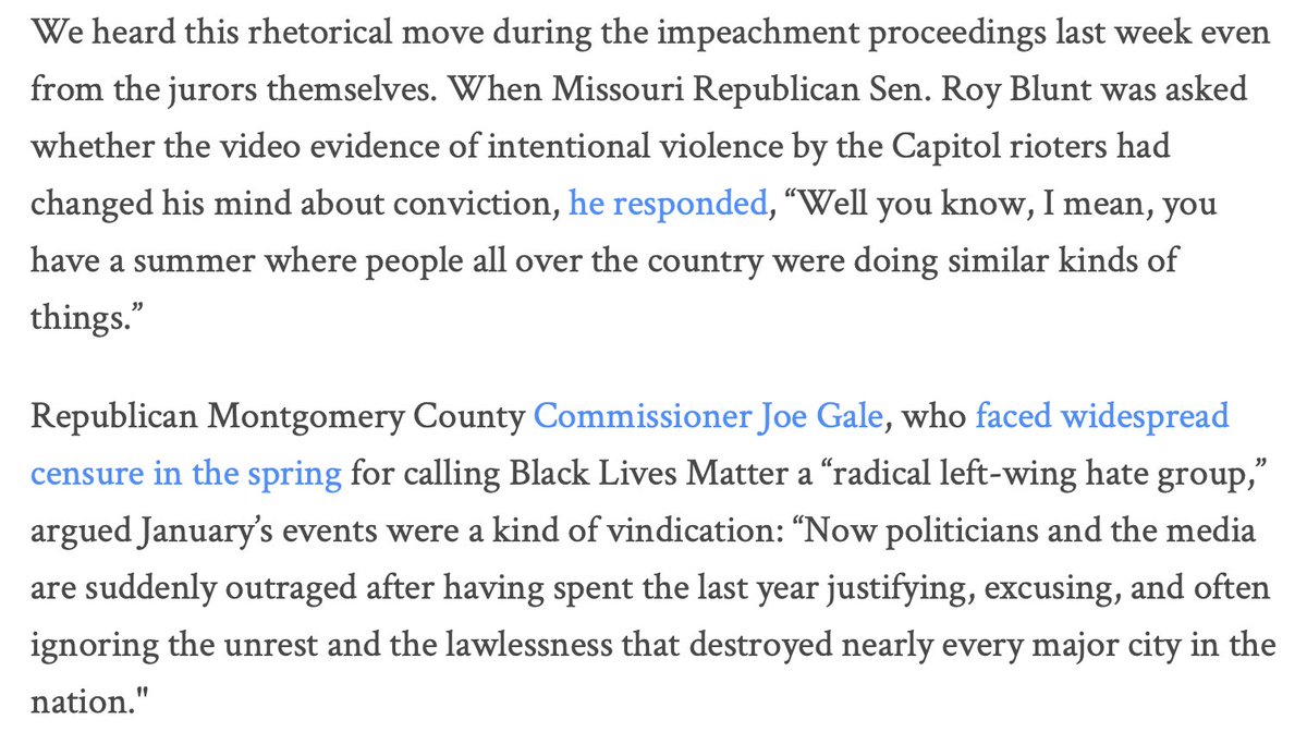 When a GOP elected like Joe Gale refs "lawlessness that destroyed nearly every major city in the nation", for many in his audience this isn't some kind of rhetorical flourish. It's what they heard, saw & believe happened literally. No, not just in Portland  https://www.publicsource.org/comparing-capitol-riot-to-the-racial-justice-movement-cements-false-history/