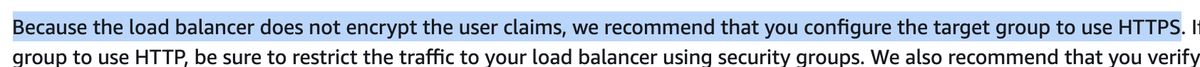 0xdabbad00's tweet photo. I was not expecting this guidance from AWS to ensure the target of a load balancer uses HTTPS when communicating with the ALB.  Maybe there are more concerns here with regard to @halvarflake's question. 
https://t.co/8oDfnWsZQ4 https://t.co/FPhyoD45Oj