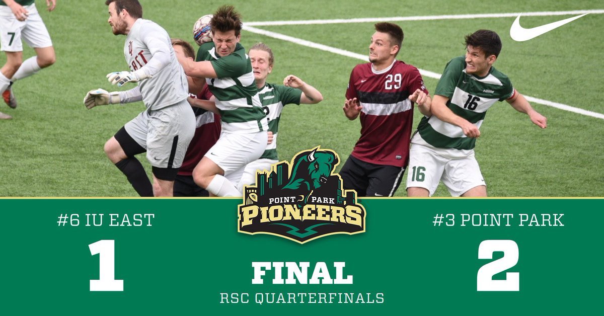 ⚽️ Moving on! <a href="/PointParkSoccer/">Point Park Men’s Soccer</a> wins a very hard-fought victory over IU East in the #RSC Championship Quarterfinals! On to the semis at Rio Grande (OH) 💪👏💯

#1BigTeam #DowntownU
#GoPioneers #NAIA #RSC
<a href="/pghsoccernow/">Pittsburgh Soccer Now</a> <a href="/JohnKrysinsky/">John Krysinsky</a>