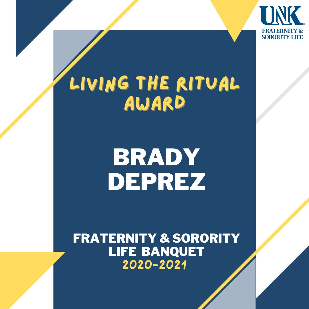 This year’s Living the Ritual Award goes to Brady Deprez. Congratulations, Brady!!🤩