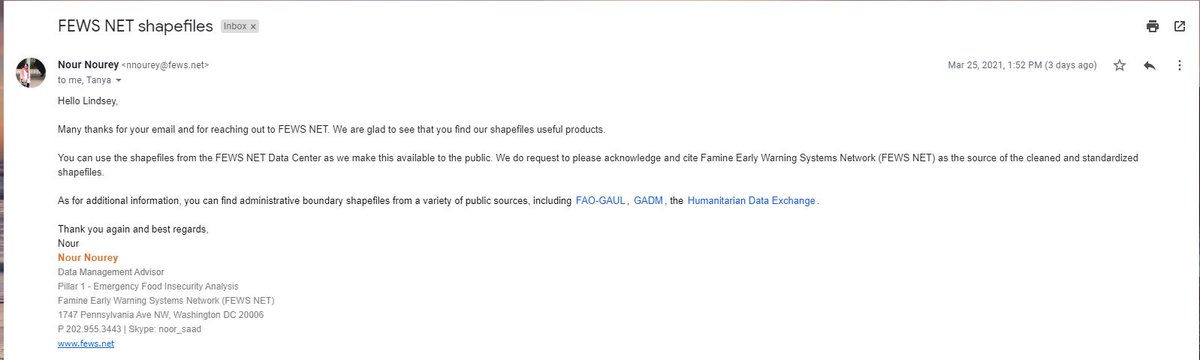 Thank you Famine Early Warning Systems Network (FEWS NET) for permission to use your shapefiles!
