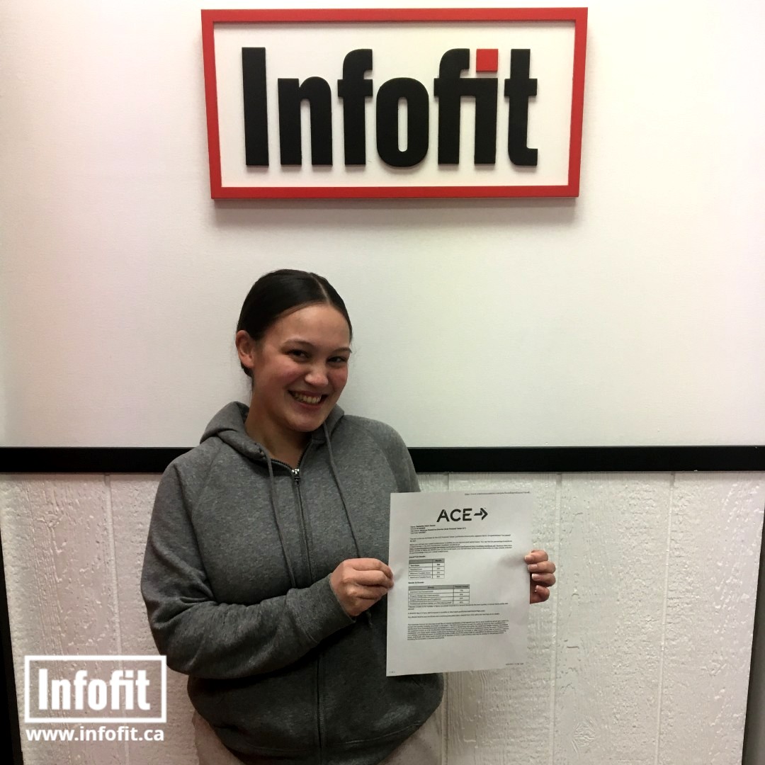 INFOFIT's tweet photo. Congratulations Sam! She graduated from #Infofit's Personal Training Certification Full Time Diploma Program and she is now an ACE Certified #personaltrainer! Great work! 🎉
・
・
・
#personaltrainervancouver #personaltraining #ACEcertified #personaltrainingcertification https://t.co/E3P2IkmYMt