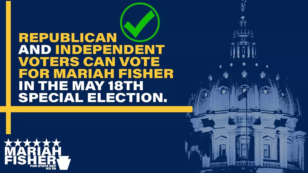 electmariahpa59's tweet photo. As we get closer to Election Day, a reminder.  This is NOT a primary race, but a Special Election, and therefore it will be on ALL ballots.

Help me spread the word that it's not just Dems that can vote for me on May 18th! If you're registered to vote, you can vote for me! #hd59 https://t.co/OZad8S6LCZ