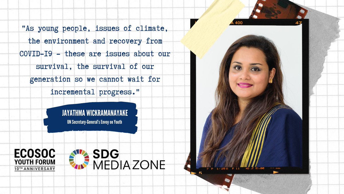 Ahead of <a href="/UNECOSOC/">UN ECOSOC President</a> Youth Forum, <a href="/UNYouthEnvoy/">UN Youth Envoy</a> talks to young change-makers about the future young people want as we recover &amp; rebuild from #COVID19 pandemic.#SDGLive #GlobalGoals #Youth2030 

Tune in: un.org/en/sdgmediazon…
@AMPLIFY_girls <a href="/UNDESA/">UN DESA</a> <a href="/youthtopiaworld/">YOUTHTOPIA</a> <a href="/UN/">United Nations</a>