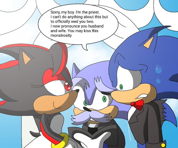 SONICA & SHADINA KISS SHADOW! [Sonic Comic Dub] 