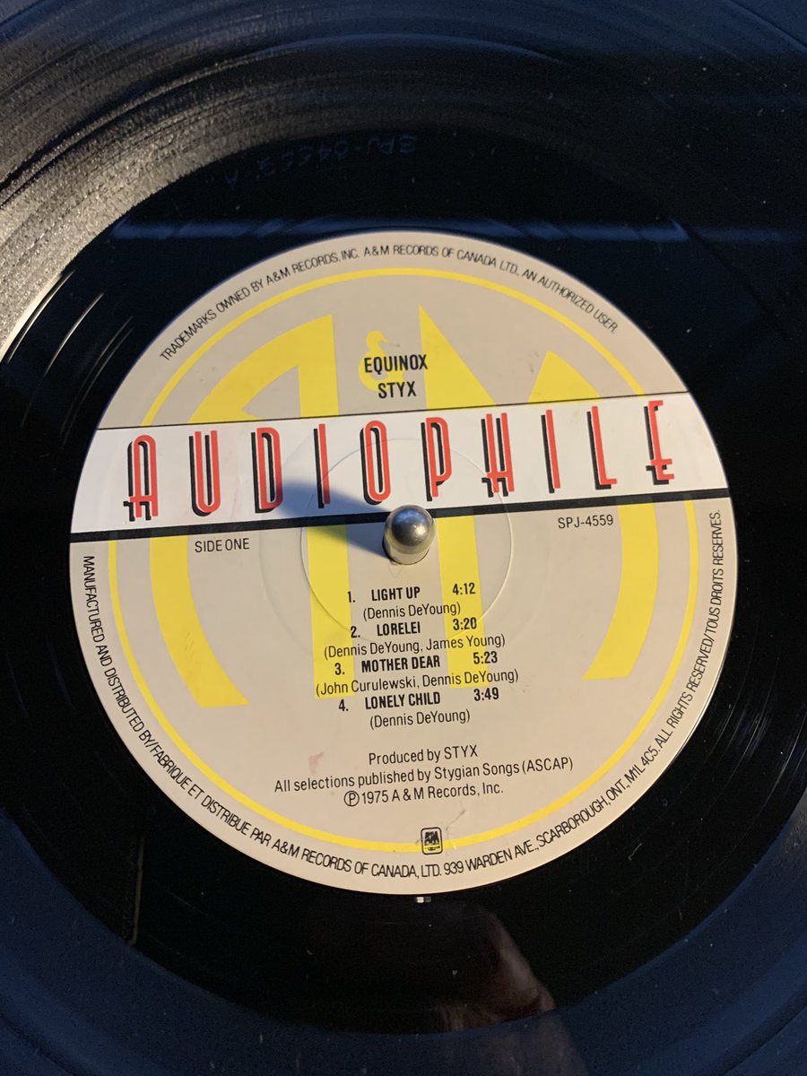 TKsAudioRoom's tweet photo. STYX audiophile EQUINOX #nowspinning #Styz #vinyladdict #vinylrecords #vinylcollection https://t.co/x0GEvVkZ6q