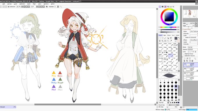 my mages.
So the one with the skirt is class uniform.
Shorts are battle uniforms/gym.
The last one is loungewear.
there are 6 classes. They battle witches/mages so uhm they all fight.

sorry i post alot about my ocs sdafsadfasdfdakl
oh and character names:
Rye -> Canta -> Nilla 